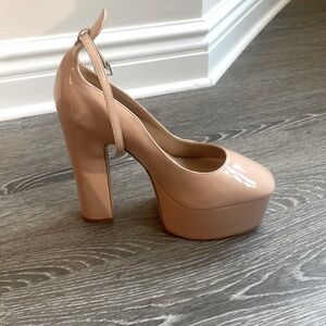 SHUTZ platform heels - nude - patent leather